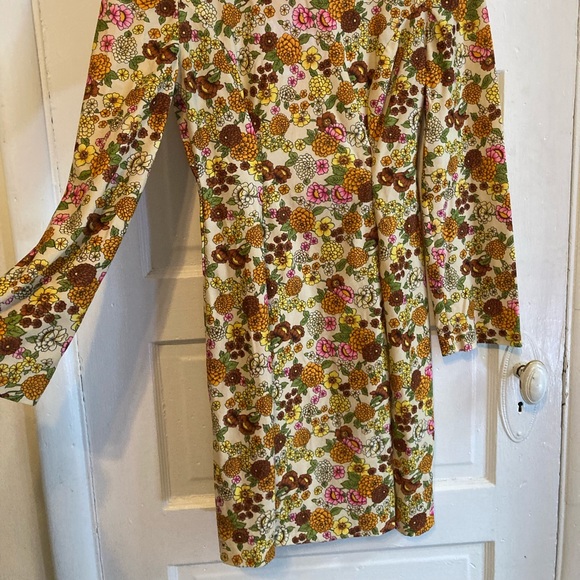 Vintage 1960s Floral Mini Dress - Picture 3 of 4